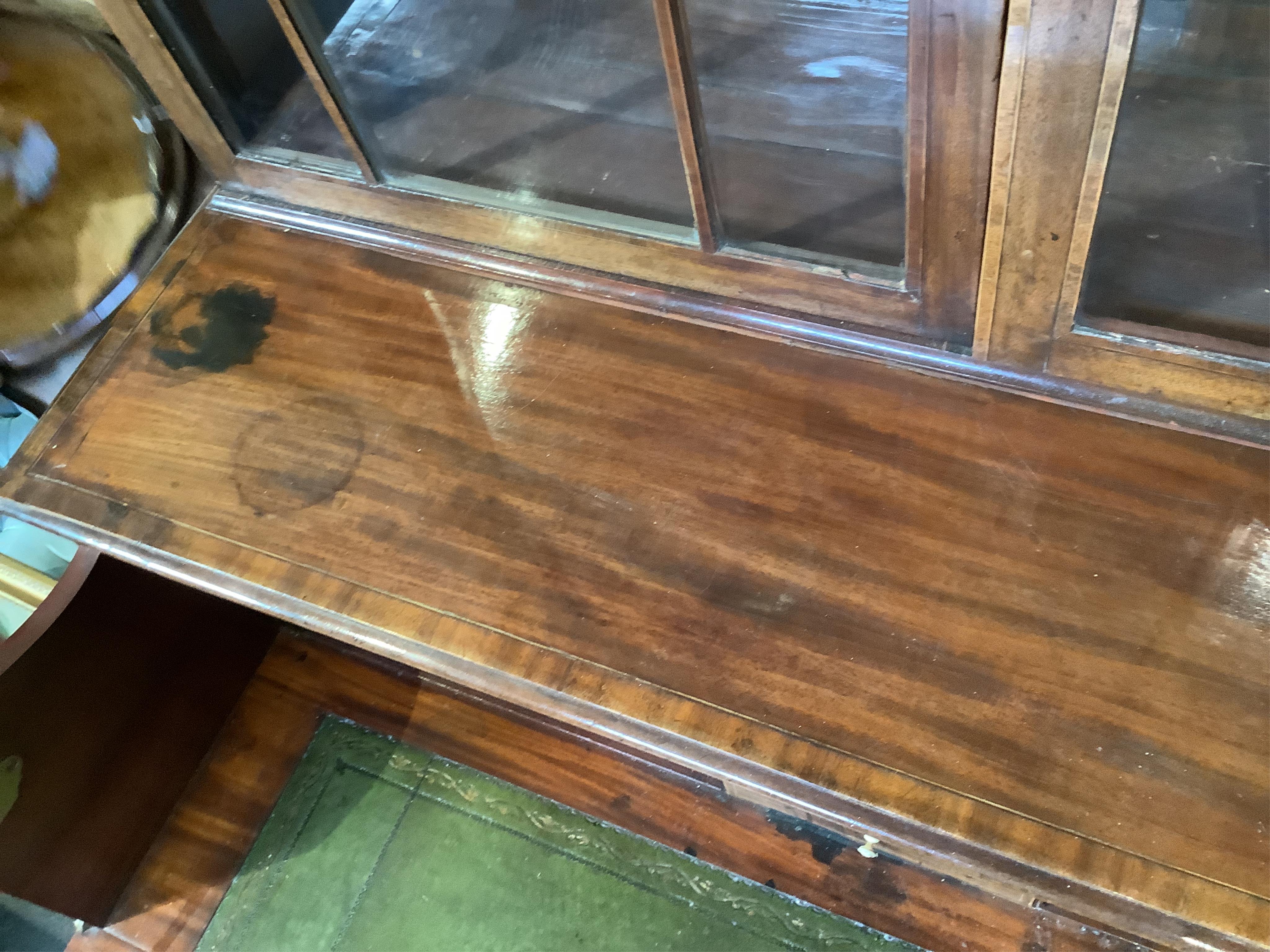 A Regency mahogany secretaire bookcase